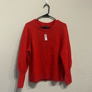 GAP NWT Red Sweater balloon sleeves size large
